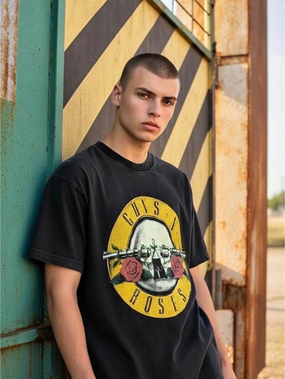 Guns N' Roses Graphic Tee Black Size M Classic Logo Vintage Style Bravado 2023